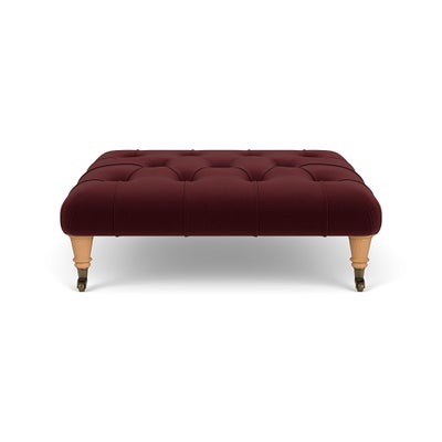 Foot Stool - Dark Rosehip - Matt Velvet