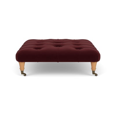 Foot Stool - Dark Rosehip - Matt Velvet