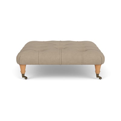 Foot Stool - Natural - House Linen Mix