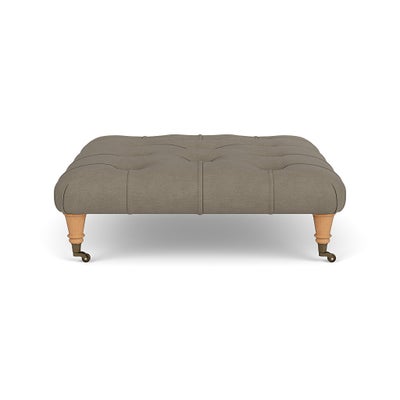 Foot Stool - Mid Grey - House Linen Mix