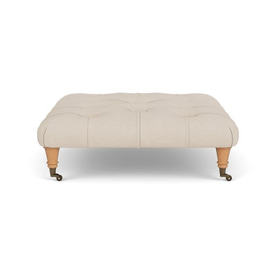 Foot Stool - Lily White - House Linen Mix