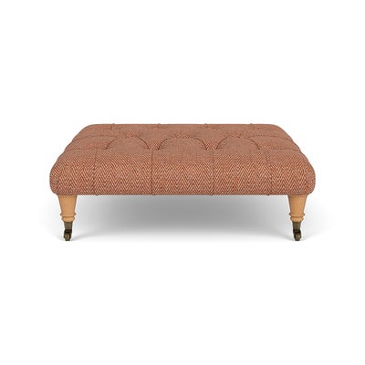 Foot Stool - Brick - Herringbone Weave