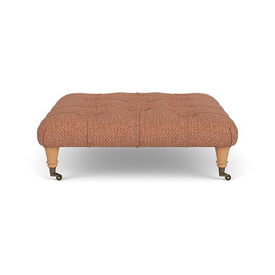 Foot Stool - Brick - Herringbone Weave