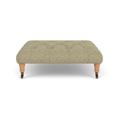Foot Stool - Apple - Herringbone Weave