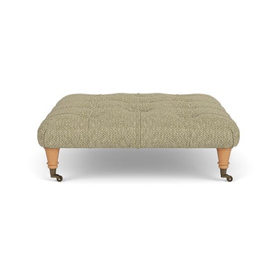 Foot Stool - Apple - Herringbone Weave