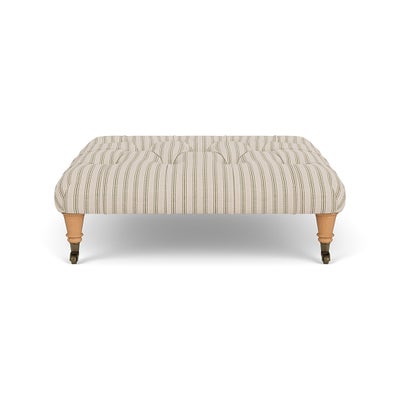 Foot Stool - Sage - Kingham Stripe