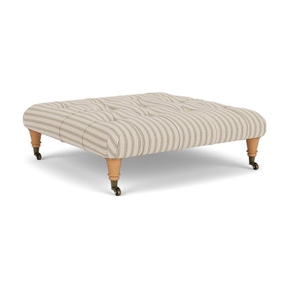 Foot Stool - Sage - Kingham Stripe