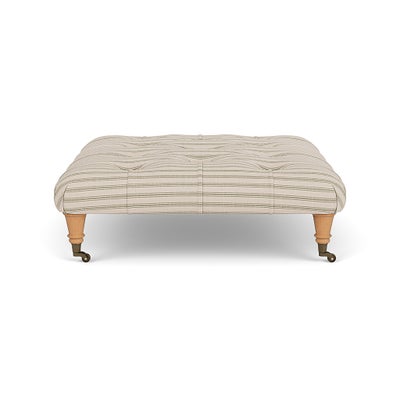 Foot Stool - Sage - Kingham Stripe