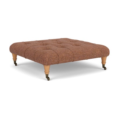 Foot Stool - Brick Marl - Aquaclean Oxford