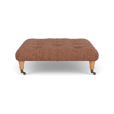 Foot Stool - Brick Marl - Aquaclean Oxford