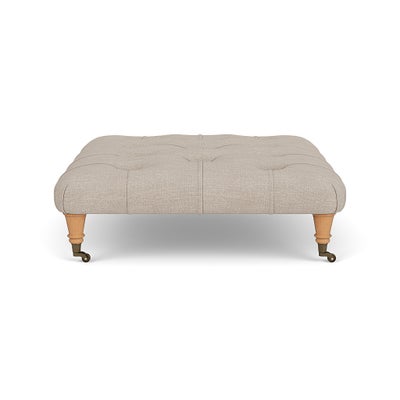 Foot Stool - Natural - Luxury Italian Linen