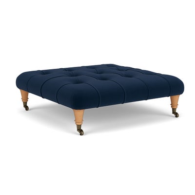 Foot Stool - Deep blue - Matt Velvet
