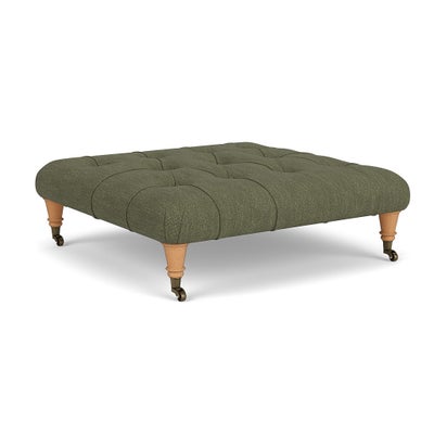 Foot Stool - Fern - Luxury Italian Linen