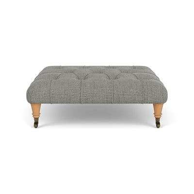 Foot Stool - Grey marl - Rustic weave