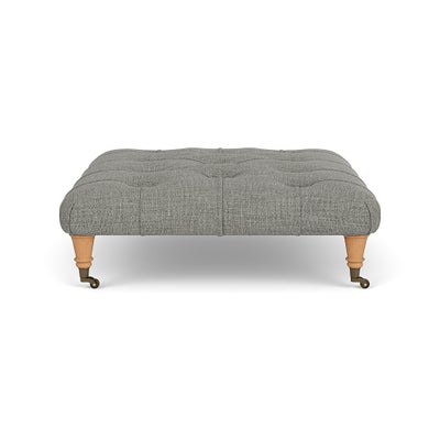 Foot Stool - Grey marl - Rustic weave