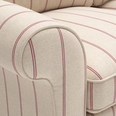 Sofa Bed 3 Seater - Raspberry - Compton Stripe