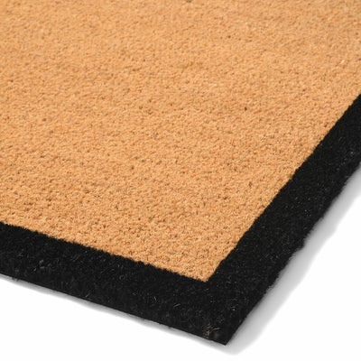 Coir Double Doormat - Charcoal Border 55x125cm