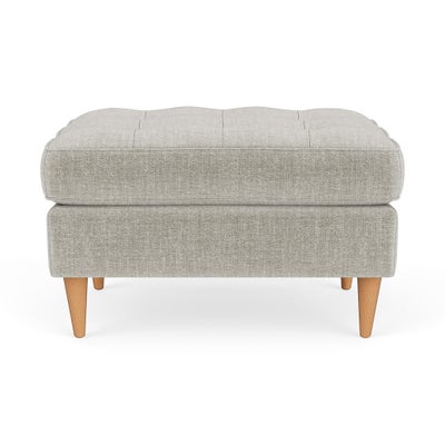 Foot Stool - Grey Mist - Eco Chenille