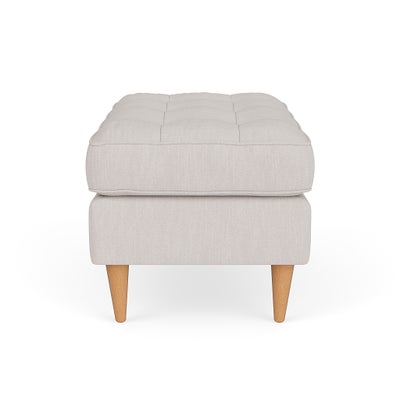 Foot Stool - Soft White - Luxury Italian Linen