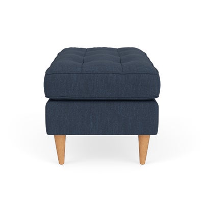 Foot Stool - Indigo - Luxury Italian Linen