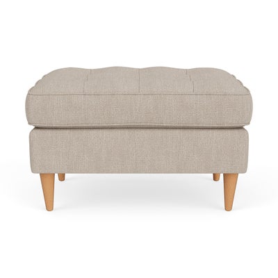 Foot Stool - Natural - Luxury Italian Linen