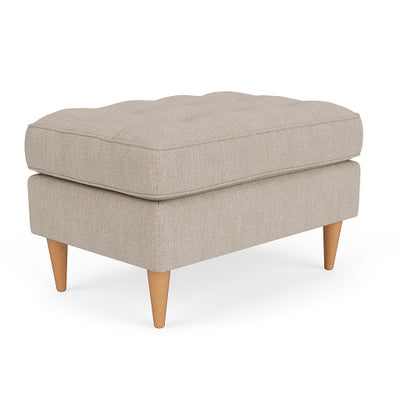 Foot Stool - Natural - Luxury Italian Linen