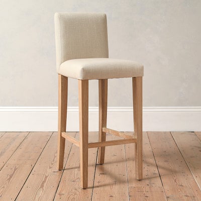 Upholstered Bar Stool Beige