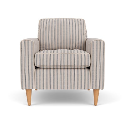 Armchair - Indigo - Kingham Stripe