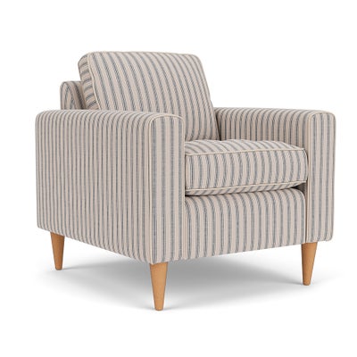 Armchair - Indigo - Kingham Stripe