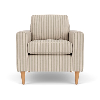 Armchair - Sage - Kingham Stripe