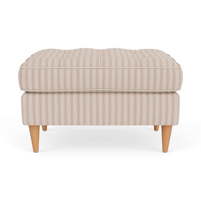 Foot Stool - Flax - Kingham Stripe