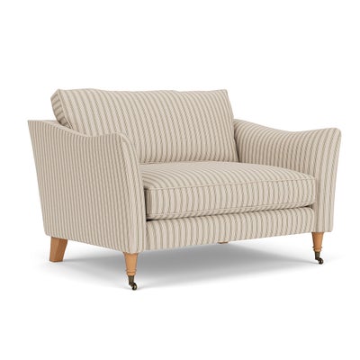 Love Seat - Sage - Kingham Stripe