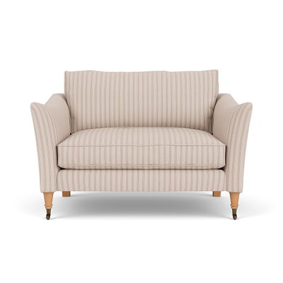 Love Seat - Flax - Kingham Stripe