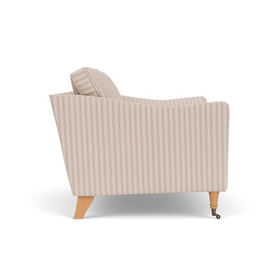 Love Seat - Flax - Kingham Stripe