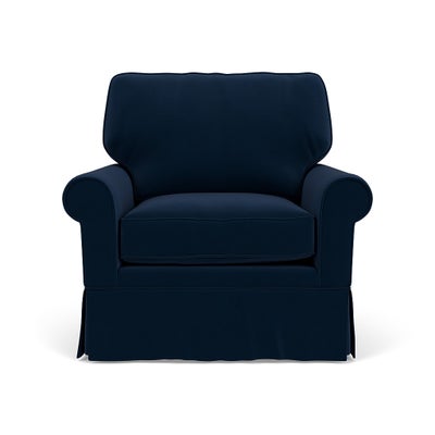Armchair - Deep blue - Matt Velvet