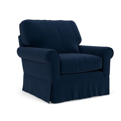 Armchair - Deep blue - Matt Velvet