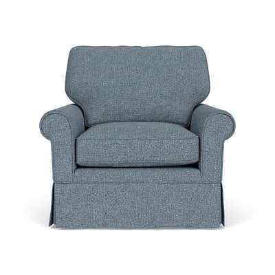 Armchair - Mid Blue - Aquaclean Oxford