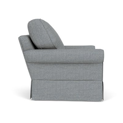 Armchair - Navy - Herringbone Weave