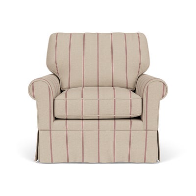 Armchair - Raspberry - Compton Stripe