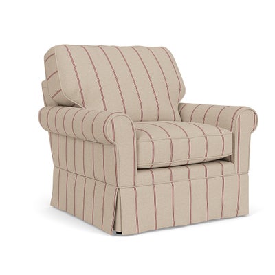 Armchair - Raspberry - Compton Stripe