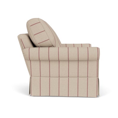 Armchair - Raspberry - Compton Stripe
