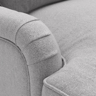 Chaise Large Right Hand - Grey marl - Rustic weave