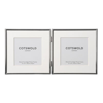 Silver Plated Double Frame 4x4"