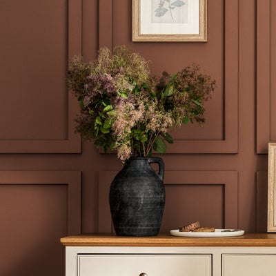 Black Stone Effect Vase