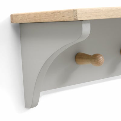 Large Open Shoe Bench and Peg Shelf Set