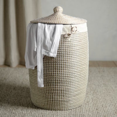 Seagrass Basket With Lid - Large