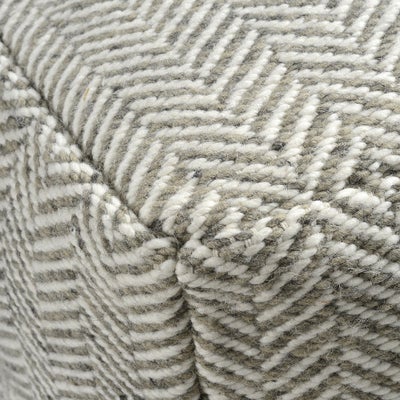 Milton Herringbone Pouffe - Moss