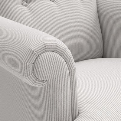 Armchair - Grey - Broadway Stripe