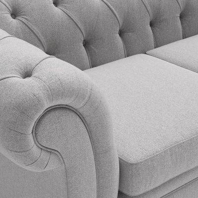 3 Seater - Grey marl - Rustic Weave