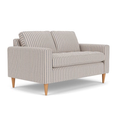 2 Seater Sofa - Indigo - Kingham Stripe